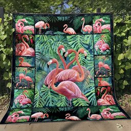 Tropical Flamingo Quilt Blanket HN171203D