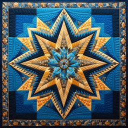 Turquoise Star BL9112349 Quilt Blanket