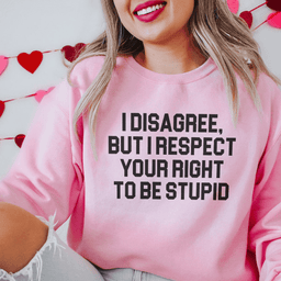 I Disagree But I Respect Your Right To Be Stupid Sweatshirt
