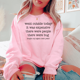 Went Outside Today It Was Expensive Sweatshirt