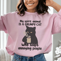 My Spirit Animal Is A Grumpy Cat Sweatshirt