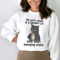 My Spirit Animal Is A Grumpy Cat Sweatshirt