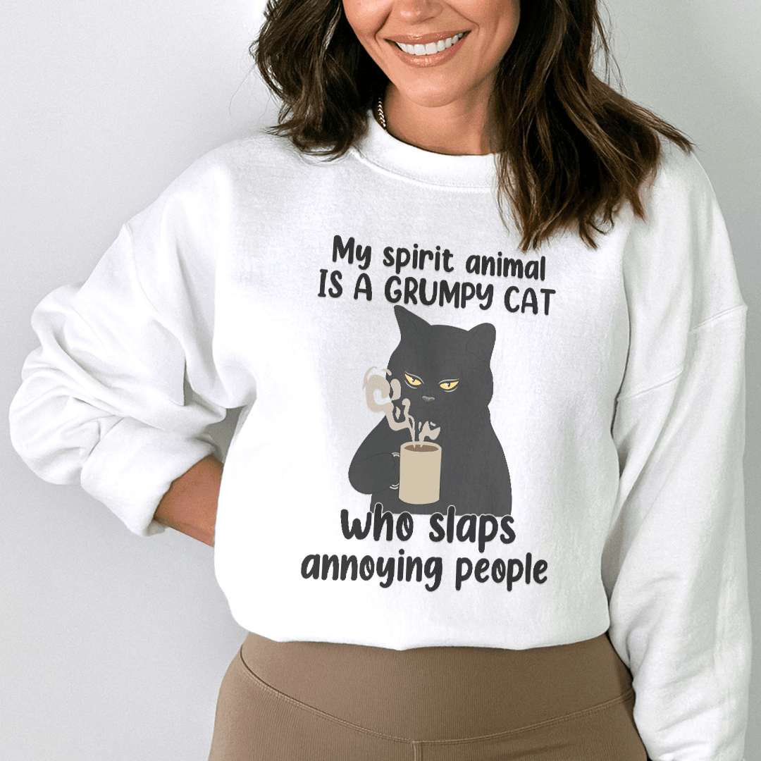 My Spirit Animal Is A Grumpy Cat Sweatshirt