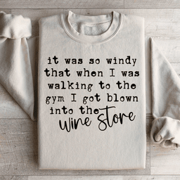 It Was So Windy That When I Was Walking To The Gym Sweatshirt