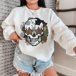 Distressed Skull Sweatshirt