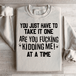 You Just Have To Take It One Are You Kidding Me At A Time Sweatshirt