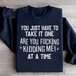 You Just Have To Take It One Are You Kidding Me At A Time Sweatshirt