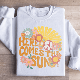 Here Comes The Sun Floral Retro Sweatshirt