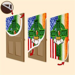 Saint Patricks Day Irish American Celtic Cross Door Cover, Patricks Day Home Door, Patrick Day Home Decor