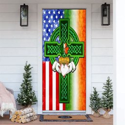 Saint Patricks Day Irish American Celtic Cross Door Cover, Patricks Day Home Door, Patrick Day Home Decor