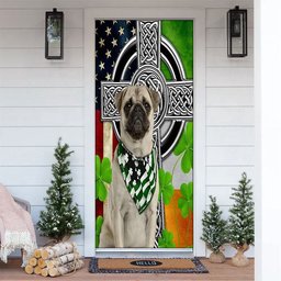 Pug Irish Cross Clover Patricks Day Home Door, Patricks Day Home Door, Patrick Day Home Decor