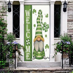 Welcome St Patrick's Day Gnomes Saint Gnomes Door Covers, Patricks Day Home Door, Patrick Day Home Decor