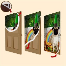 Pug Irish Door Cover, Patricks Day Home Door, Patrick Day Home Decor