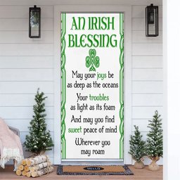 Irish Blessing Door Cover St Patrick's Day, Patricks Day Home Door, Patrick Day Home Decor