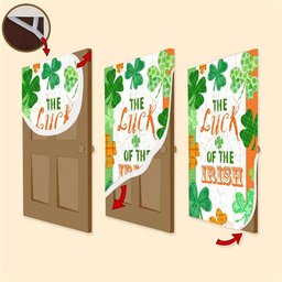 Luck of the Irish Clovers Door Cover, Patricks Day Home Door, Patrick Day Home Decor