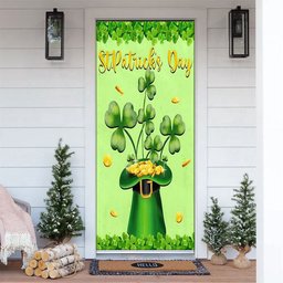 Shamrock Hat Door Cover, Patricks Day Home Door, Patrick Day Home Decor