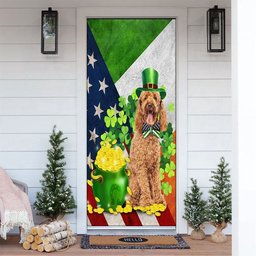 Poodle Door Cover, Patricks Day Home Door, Patrick Day Home Decor