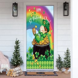 St Patrick's Day Pot of Gold Door Cover, Patricks Day Home Door, Patrick Day Home Decor
