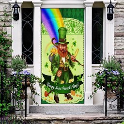 Happy Patrick's Day Leprechaun Door Cover, Patricks Day Home Door, Patrick Day Home Decor