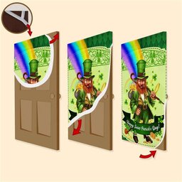 Happy Patrick's Day Leprechaun Door Cover, Patricks Day Home Door, Patrick Day Home Decor