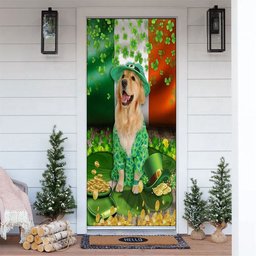Golden Retriever Door Cover, Patricks Day Home Door, Patrick Day Home Decor