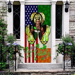 Happy Saint Patrick's Day Irish American Door Cover, Patricks Day Home Door, Patrick Day Home Decor