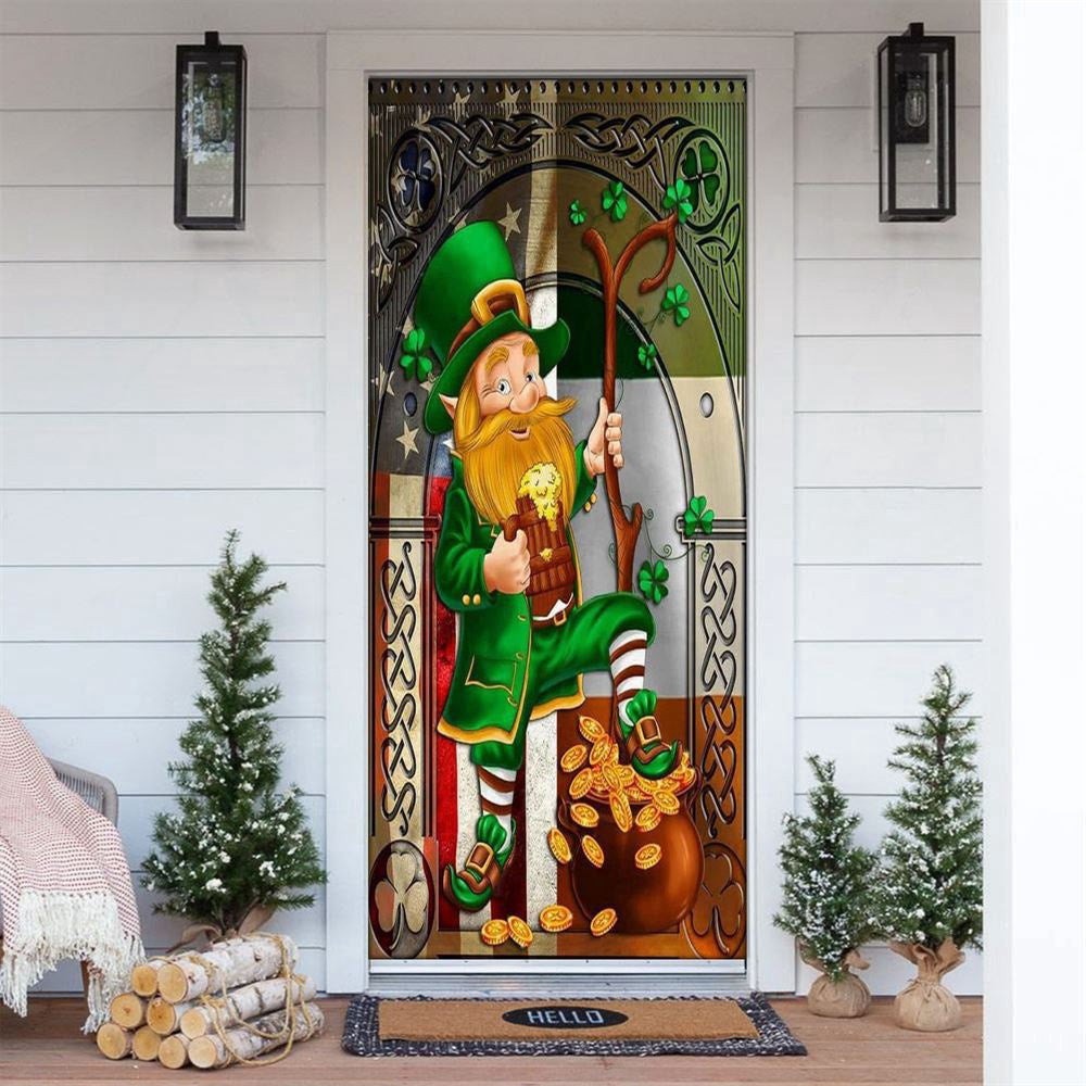 Happy Saint Patrick's Day Irish American 1 Door Cover, Patricks Day Home Door, Patrick Day Home Decor