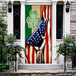 Happy Saint Patrick's Day Shamrock Irish American Door Cover, Patricks Day Home Door, Patrick Day Home Decor