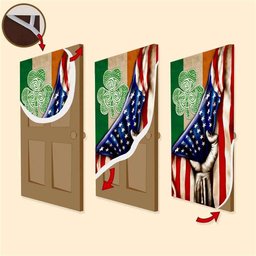 Happy Saint Patrick's Day Shamrock Irish American Door Cover, Patricks Day Home Door, Patrick Day Home Decor