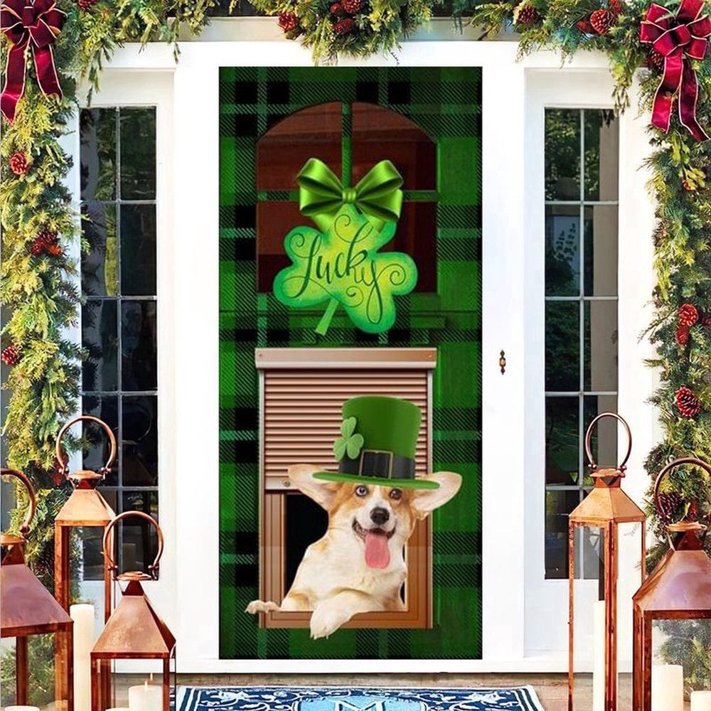 Corgi Lucky Green Patricks Shamrock Irishmen Home Decor Gift Idea, Christmas Gift Decor