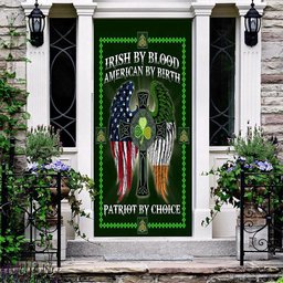 The Irish Celtic Cross Irish By Blood Door Cover, Patricks Day Home Door, Patrick Day Home Decor