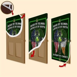 The Irish Celtic Cross Irish By Blood Door Cover, Patricks Day Home Door, Patrick Day Home Decor