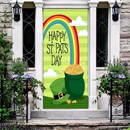 St Pat's Pot of Gold Door Cover, Patricks Day Home Door, Patrick Day Home Decor