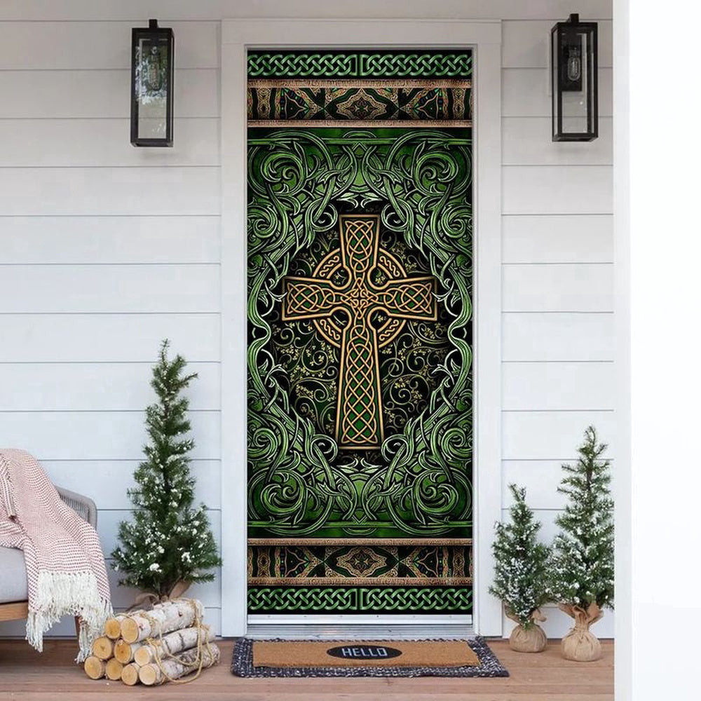 Irish Door Cover Patrick Day Home Decoration Viking Theme Door Decor, Christmas Gift Decor