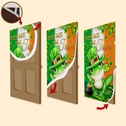 Kiss Me I'm Irish Frog Patricks Day Home Door, Patricks Day Home Door, Patrick Day Home Decor