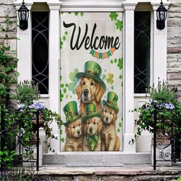 St Patrick's Day Golden Retriever Door Cover, St Patrick's Day Dog Door Cover, Patricks Day Home Door, Patrick Day Home Decor