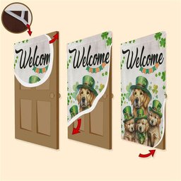 St Patrick's Day Golden Retriever Door Cover, St Patrick's Day Dog Door Cover, Patricks Day Home Door, Patrick Day Home Decor