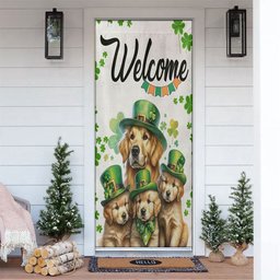 St Patrick's Day Golden Retriever Door Cover, St Patrick's Day Dog Door Cover, Patricks Day Home Door, Patrick Day Home Decor