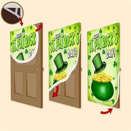 St Patty's Pot O' Gold Door Cover, Patricks Day Home Door, Patrick Day Home Decor