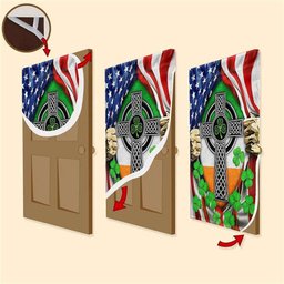 Irish Celtic Knot Cross Irish Door Cover, Patricks Day Home Door, Patrick Day Home Decor