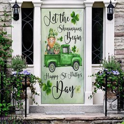 Let The Shenanigans Begin Door Cover, Gift For The Irish, Patricks Day Home Door, Patrick Day Home Decor