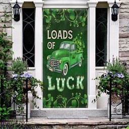 Irish Shamrock Loads Of Luck Door Cover, Patricks Day Home Door, Patrick Day Home Decor