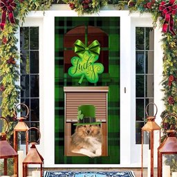 Shetland Sheepdog Lucky Green Patricks Shamrock Home Decor Gift, Christmas Gift Decor