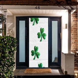 Irish Shamrock Door Cover Happy Patricks Day Home Door Lucky Clovers Door Cover Home Decor, Christmas Gift Decor