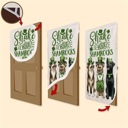 St Patrick's Day Dog Door Cover, Shake Your Shamrocks, Patricks Day Home Door, Patrick Day Home Decor
