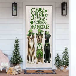St Patrick's Day Dog Door Cover, Shake Your Shamrocks, Patricks Day Home Door, Patrick Day Home Decor