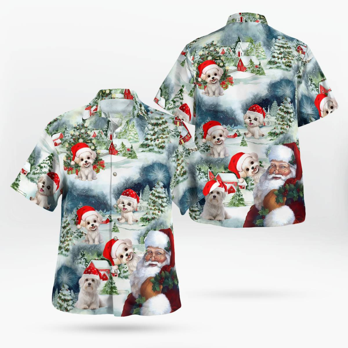 Premium Maltese AOP Hawaii Shirt