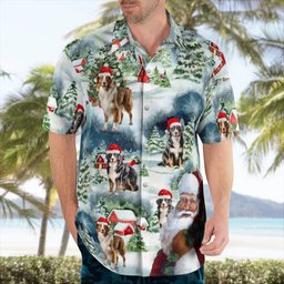 Premium Australian shepherd Dog AOP Hawaii Shirt