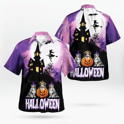 Australian shepherd Halloween AOP Hawaii Shirt
