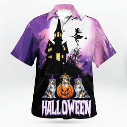 Australian shepherd Halloween AOP Hawaii Shirt